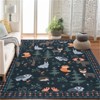 Fulvari Washable Area Rug Large Cream Colorful Boho Rugs Vintage Bedroom Rug Ultra-Thin Traditional Floral Carpet - 3 of 4