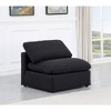 Meridian Furniture,Indulge Linen Textured Fabric Armless Chair - 2 of 4