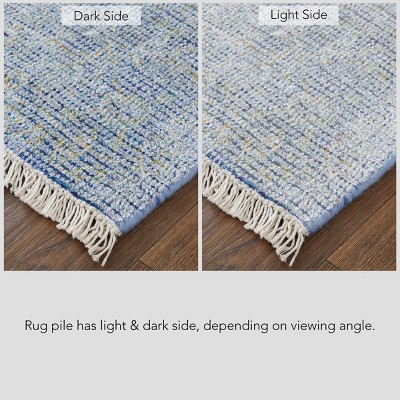 Caldwell Handwoven Blue Wool & Viscose 5' x 7' Area Rug