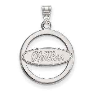 Black Bow Jewelry Sterling Silver Mississippi Rebels NCAA Small Pendant - 1 of 3