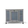 DOMETOUR Small Wood Rabbit Hutch Bunny Cage with Weatherproof Openable Top, Door Ramp, Indoor Outdoor House for Guinea Pig Small Animals Gray - 4 of 4