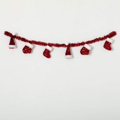 48"L Sullivans Christmas Red Christmas Icon Garland  Red-White