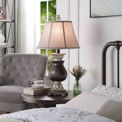 Winthrop Table Lamp: StyleCraft Accent, Ivory Linen Shade, No Assembly Required