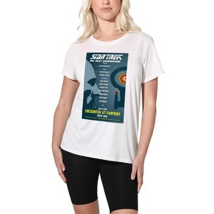 Women's Star Trek Tng Season 1 Episode 1 Loose T-Shirt White - 1 of 4