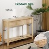 ChicFurnit Decorative Storage Cabinet Rattan Console Table with 3 Drawers for Entryway or Living Room, Wood, 46.1"*11.8"*32.1" - 3 of 4