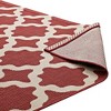 Modway Cerelia Moroccan Trellis 9x12 Indoor and Outdoor Area Rug in Red and Beige - 4 of 4