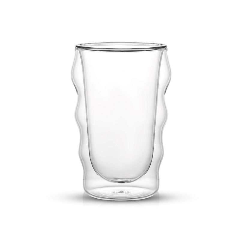 JoyJolt Christian Siriano Flux Double Wall Insulated Glass Cups  - 13.5 oz - Set of 2, 5 of 7