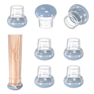 Unique Bargains Silicone Round Chair Leg Caps Floor Protectors 8 Pcs
