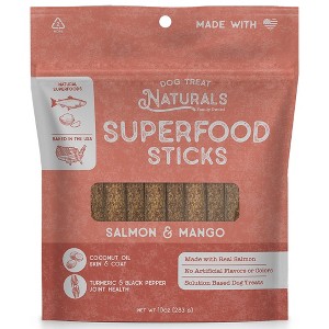 Dog Treat Naturals Superfood Sticks - Salmon & Mango 10oz, All-Natural - 1 of 4