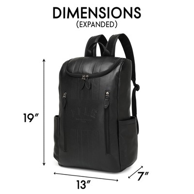 ELLE Luggage 22L Roamer Vegan Leather Backpack - Black — фото 7