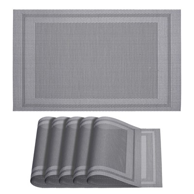 Unique Bargains Heat Resistant Washable Woven Kitchen Placemat 6 Pcs