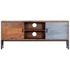 vidaXL TV Cabinet Honey Finish with Blue Accent - 2 of 4