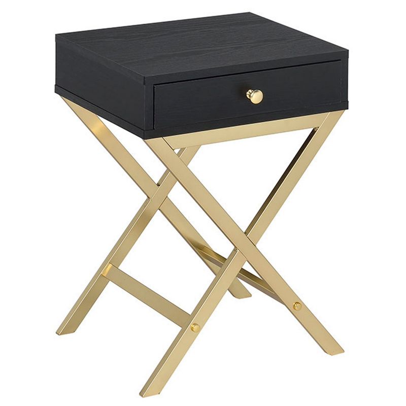 End Table Black Brass - Acme Furniture, 1 of 5