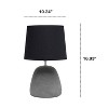 Creekwood Home Organic Modern Concrete Table Lamp Black Shade - 3 of 4