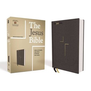 The Jesus Bible, ESV Edition, Cloth Over Board, Grey - by  Zondervan (Hardcover) - 1 of 1