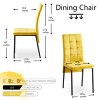 Set of 4 Velvet High Back Dining Chairs,Modern Nordic Upholstered Side Chairs with Metal Legs for Kitchen or Dining Room-Baofuwish - 4 of 4