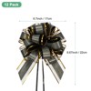Unique Bargains Plastic Tree Stripes Gold Edge Large Satin Pull Bows 12 Pcs - 3 of 4