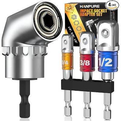 DOMETOUR Socket Adapter Set Tools Impact Drill Extension Christmas Gift Power Hand Gadgets 1/4 3/8 1/2 Hex Nut Driver Bits