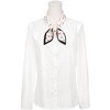 INSPIRE CHIC Women's Heart Print Skinny Long Silky Ribbon Hair Band Handbag Wrap Scarves 1Pc - 2 of 4