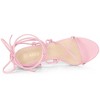 Allegra K Women's Lace Up Open Toe Stiletto Heel Sandals - 4 of 4