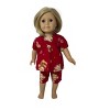 Doll Clothes Superstore Red Teddy Pajamas Fit Our Generation American Girl And My Life Dolls - 3 of 4