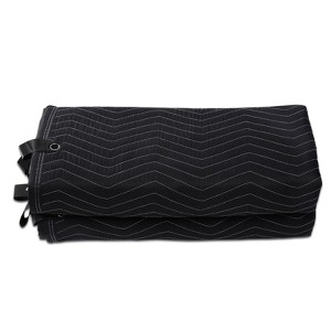 VEVOR Sound Dampening Blanket, 96" x 80", Extra Large Studio Grommeted Blanket with Grommets, Light Blocker for Door Acoustic Noise Blocking, Black - 1 of 4