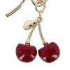 CTM Women's Classic Red Cherry with Gold Bow Bag Charm, Red - 3 of 3