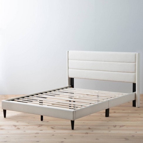 Queen Sara Upholstered Bed With, Horizontal Queen Bed Frame