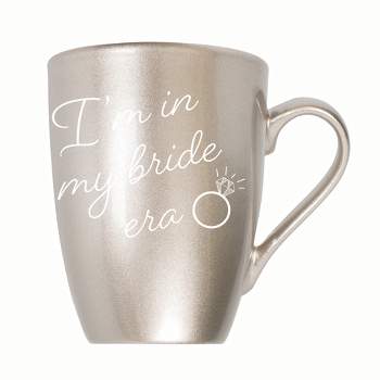 Elanze Designs I'm In My Bride Era 10 ounce New Bone China Coffee Tea Cup Mug For Your Favorite Morning Brew, Silver