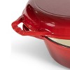 Bruntmor 2-in-1 Red Pre-seasoned Cast Iron Dutch Oven and Skillet Set, 3 Quarts, Oven and Dishwasher Safe - image 2 of 3