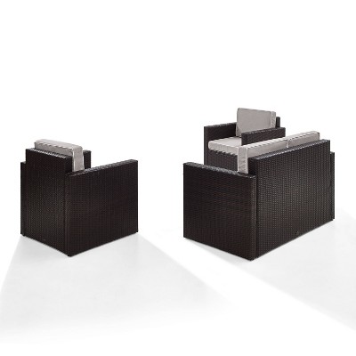 Palm Harbor 3-Piece Gray Wicker Patio Sofa Set