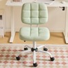 Karl Home | 22.1 Inch Upholstered PU Lattice Swivel Office Chair - 3 of 4