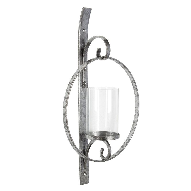 Kate and Laurel Doria Metal Wall Candle Holder Sconce, 1 of 7