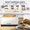 SEVOBAL Toasters 4-Slice Extra Wide Long Slot Toaster Stainless Steel with Warming Rack, Removable Crumb Tray, Silver, 14.5"*6"*7.5" - 2 of 4