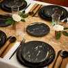 Marble Design Disposable Plates For Party (10 Pc) Heavy Duty Disposable Dinner Set - Black/Gold - Carrara Marble - 2 of 2