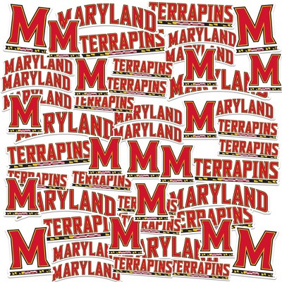 University of Maryland Wordmark 50ct Vinyl Large Deluxe Stickers Variety Pack