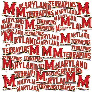 University of Maryland Wordmark 50ct Vinyl Large Deluxe Stickers Variety Pack - 1 of 4