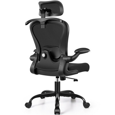 KERDOM Ergonomic Office Chair with 3D Lumbar Support 3D Headrest, Comfy High Back Home Office Desk Chairs, Black