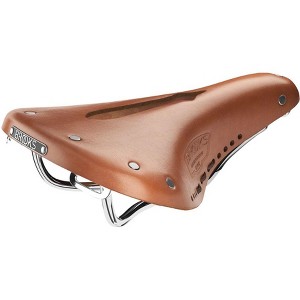 Brooks B17 Carved Saddle - Brown 175mm Width Leather Chrome Rails Unisex - 1 of 4