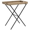 vidaXL Bistro Table Black 15.7"x27.5" Metal - 2 of 4