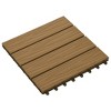 vidaXL 11 pcs Decking Tiles Deep Embossed WPC 11.8"x11.8" 1 sqm Teak Color - 3 of 4