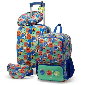 SmileyWorld Carry-On Hardside Smileysaurus Airline Approved 5PCS