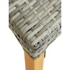 Patio Bench 31.5" Poly Rattan Gray - 4 of 4