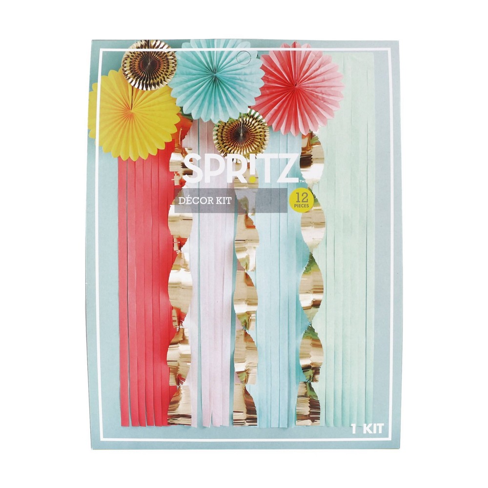 Bright Honeycomb Streamer Backdrop Pastel - Spritz 