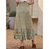 INSPIRE CHIC Women's Summer Bohemian Floral Print Elastic High Waist A Line Maxi Skirts - 3 of 4