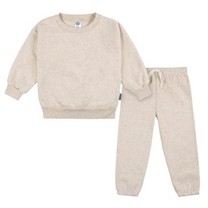 Gerber Toddler Boys' and Girls' Fleece Long Sleeve Top and Pant Set, 2- Piece - 1 of 4