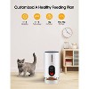 WOPET Automatic Cat Feeders 1 Cats Timed Cat Feeder with Stainless Steel Bowl white - 2 of 4