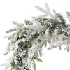 Christmas Royal Oaks Flocked Fir 9FT Garland, Pre-Lit 60 Warm White LED Lights, 210 PE/PVC Tips, Plug in - 3 of 4