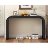 52-Inch Rustic Style Console Table, Console Table with Curved Edge and Natural Texture, ,Wood Frame Table with Cedar Veneer Top-Coolbibila - 3 of 4