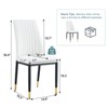 FONTOI 4PCS Dining Chairs with High Back Seat&Metal Legs for Family, Restaurants, Hotels, Coffee Shops, White&Black, 16.7"*36.4"*16.9" - 3 of 4